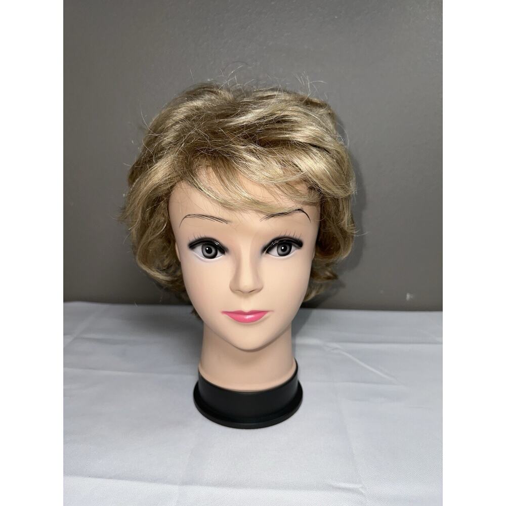 Tony Of Beverly Short Wavy Curly Blonde with Bangs Wig A2